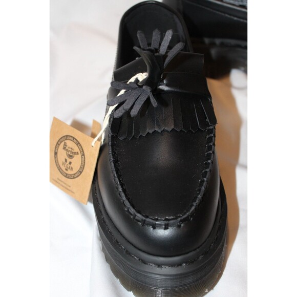 Dr. Martens Adrian Quad Vegan Leather Platform Loafers Black NEW - Picture 5 of 6